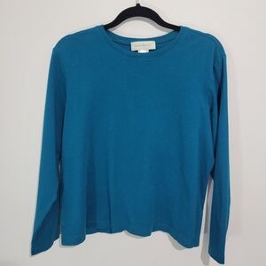 SUSAN BRISTOL WOMEN'S LONG SLEEVE COTTON CREWNECK TEE SIZE XL